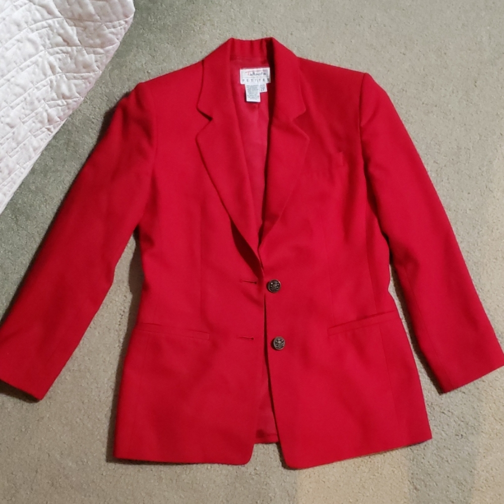 Talbots red blazer, petite.